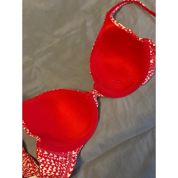 Victoria's Secret Body by Victoria Lined Perfect Coverage Red Heart Bra, 34B - Picture 5 of 5